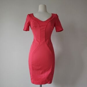 Vintage Reiss Othelia orange bodicon dress size 0